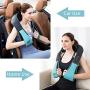 Shiatsu Back Shoulder & Neck Massager with Heat Deep Tissue 3D Kneading Pillow Massager for Relieving Muscle Pain - Blue
