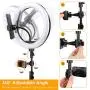 10 Selfie Ring Light with Tripod Stand, Upgraded Dimmable Camera LED Ring Light with 3 Phone Holder for TikTok/YouTube/Live Stream/Vlog/Makeup/Camera/Photography Compatible with iPhone Android 10 Selfie Ring Light with Tripod Stand, Upgraded Dimmable Camera LED Ring Light with 3 Phone Holder for TikTok/YouTube/Live Stream/Vlog/Makeup/Camera/Photography Compatible with iPhone Android