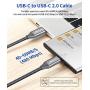 USB C to USB C 60W Cable, JSAUX[2-Pack 6.6ft] USB Type C Charger Cord Compatible with Samsung Galaxy S20+ Ultra/Note 10+, MacBook Air/Pro 13, iPad Pro 2020/2018, Google Pixel 2/3/4 XL, etc-Grey