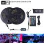 Miheal WiFi Wireless Smart Phone Controlled Led Strip Light Kit with DC12V UL Listed Power Supply Waterproof SMD 5050 65.6Ft(20M) 600leds RGB Music LED Light Strip Compatible with Android, iOS Alexa