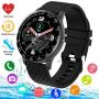 Smart Watch, Smartwatch for Android Phones, Waterproof Fitness Watch with Blood Pressure Heart Rate Monitor Sport Activity Tracker Watch with Pedometer Calorie Compatible for Samsung iOS Women Men
