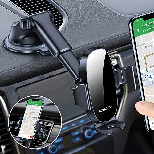 Miracase 4-in-1 Cell Phone Holder for Car, Universal Car Phone Holder Mount for Dashboard Air Vent Windshield Compatible with iPhone 11 Pro Max/SE/XR/XS/8 Plus/Samsung S20 Ultral/Note 10 & All Phones Miracase 4-in-1 Cell Phone Holder for Car, Universal Car Phone Holder Mount for Dashboard Air Vent Windshield Compatible with iPhone 11 Pro Max/SE/XR/XS/8 Plus/Samsung S20 Ultral/Note 10 & All Phones