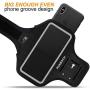 iPhone 11 Pro Max/iPhone Xs Max Armband,RUNBACH Sweatproof Running Exercise Bag with Fingerprint Touch and Card Slot for 6.5 Inch iPhone 11 Pro Max/iPhone Xs Max (Black)