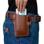 EASYANT PU Leather Cell Phone Holster Universal Case Sheath with Belt Hole Brown