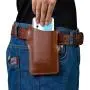 EASYANT PU Leather Cell Phone Holster Universal Case Sheath with Belt Hole Brown EASYANT PU Leather Cell Phone Holster Universal Case Sheath with Belt Hole Brown