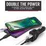 PowerBear Car Charger [45W] Ultra Fast Dual QC 3.0 for iPhone & Android