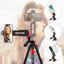Tablet Tripod 53 inch iPad Tripod Aluminum Smartphone Tripod for iPhone iPad Pro Camera Mobile Phone Lightweight Travel Selfie Stand Tripod Black