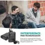 Movo WMX-1-DUO 2.4GHz Dual Wireless Lavalier Microphone System Compatible with DSLR Cameras, Camcorders, iPhone, Android Smartphones, and Tablets (200 ft Audio Range) - Great for Teaching Tutorials