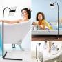 Tablet Floor Stand, Gooseneck Long Arm Cell Phone Holder Mount for 7-13inch Tablet iPad, Including ipad Pro/Mini/Air, Samsung Galaxy Tab,Kindle Black