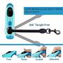 QQPETS Retractable Dog Leash with LED Flashlight for Small Medium Big Breed Dogs, 10/16 ft Extendable Leash, Heavy Duty 360°Tangle Free Nylon Cord Training Running
