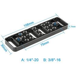 CAMVATE Multi-Function Mounting Plate Cheese Plate with 1/4"-20 and 3/8"-16 Connections