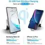 Wireless Car Charger Mount, Qi Fast Charging 15W/10W/7.5W Automatic Clamping Cell Phone Holder Air Vent Dashboard, Compatible with iPhone11, X/XR,8/8 Plus, 7/7 Plus, Samsung Galaxy S20, S9,Note10