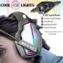 PS4 Gaming Headset Pro Gaming Headphone for Xbox one PC with Mic Stereo Surround Over-Ear Headset RGB Rainbow Light& Noise Cancelling for Laptop Tablet Mac Smart Phone (Grey)