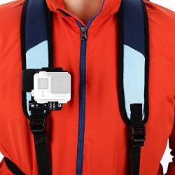 Sametop Backpack Strap Mount Quick Clip Mount Compatible with Gopro Hero 8, 7, 6, 5, 4, Session, 3+, 3, 2, 1, Hero (2018), Fusion, DJI Osmo, Xiaomi Yi Action Cameras