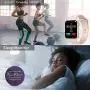 Sazooy Smart Watch, Fitness Trackers Touch Screen Smartwatch Fitness Watch with Camera Pedometer Sleep Monitor Music Player SIM SD Card Slot Compatible iOS Android Phones Men Women (Pink)