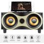 TAMPROAD Desktop Wooden Wireless Bluetooth Portable Speaker with HD Sound and Bass Support Mobile Phone Stand, USB, TF Card, FM Radio, Owl-Shaped Speakers for Camping, Biking, Partying, Travel