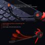 Wired E-Sport Earphone with Adjustable Mic for PS4, Laptop Computer, Cellphone,and so on, maxin 3.5mm Wired Earburds with Snug and Soft Design, Inline Controls for Hands-Free Calling. (Red)