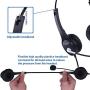 Callez 3.5mm Cell Phone Headset Dual, Corded Truck Driver Headsets with Microphone Noise Canceling for iPhone Samsung Galaxy Huawei LG BlackBerry HTC Mobile Phone iPad PC Tablets Podcast Skype C402E2