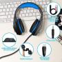 STOON Gaming Headset, for Xbox One PS4 Headset with Noise Canceling Microphone & LED Light, Over-Ear Gaming Headphones with Soft Memory Earmuffs for PC, Mac, Laptop, Nintendo Switch