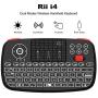 (2019 Upgrade) Rii i4 Mini Bluetooth Keyboard with Touchpad, Blacklit Portable Wireless Keyboard with 2.4G USB Dongle for Smartphones, PC, Tablet, Laptop TV Box iOS Android Windows Mac.Black