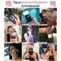 New 3-in-1 Stick On Wallet for Any Phone Case | Unique: Spandex + Mounts to Magnets + Double-Pocket + Finger Strap + RFID Block – Strong 3M Sticky + Magnetic (Black, 1 Pack)