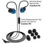 ROVKING Sport Headphones Wired Sweatproof, Over Ear Earbuds for Running Gym Workout Exercise Jogging, Stereo in Ear Earphones with Mic, Noise Isolating Earhook Ear Buds for Cell Phone MP3 Laptop Blue