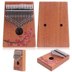 VI VICTORY 17 Key 3D Painted Kalimba African Thumb Piano Finger Percussion Keyboard Music Instruments Without Notes (Plum Blossom 3)