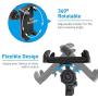 Macally Car Headrest Mount Holder for Apple iPad Pro / Air / Mini, Tablets, Nintendo Switch, iPhone, & Smartphones 4.5" to 10" Wide with Dual Adjustable Positions and 360° Rotation (HRMOUNTPRO),Silver