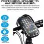 Bicycle Handlebar Bag, Waterproof Mobile Phone Bag, Highly Sensitive Touch Screen, 360-degree Rotation, Suitable for 3.5-6.5 inch Smartphones