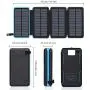 Solar Charger 25000mAh, FEELLE Portable Solar Power Bank Dual USB Ports Waterproof External Battery with LED Flashlight for Smartphones, Tablets and More Solar Charger 25000mAh, FEELLE Portable Solar Power Bank Dual USB Ports Waterproof External Battery with LED Flashlight for Smartphones, Tablets and More