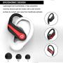 Wireless Earbuds, Motast Bluetooth 5.1 Sport Headphones IP8 Waterproof 40H Playtime TWS Earhooks Headset with Charging Case Stereo Sound CVC8.0 Noise Cancelling Wireless Earphone for Running Gym