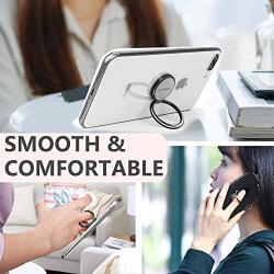 Phone Ring Holder Finger Kickstand - 360° Rotation Metal Ring Grip for Magnetic Car Mount, Compatible with All Smartphone