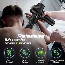 Fusion Muscle Massage Gun Deep Tissue Percussion Muscle Massager Gun for Athletes Pain Relief Therapy and Relaxation, Percussive Chiropractor Massager - Handheld Vibration Portable Drill Massager