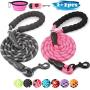 BAAPET 2 Packs 5 FT Strong Dog Leash with Comfortable Padded Handle and Highly Reflective Threads Dog Leashes for Medium and Large Dogs