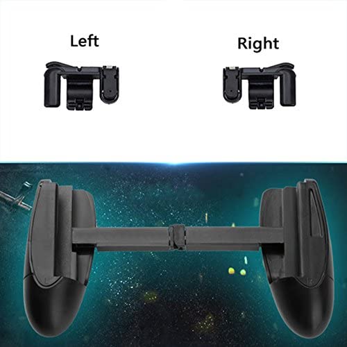 XBERSTAR Mobile Game Fire Button Aim Key Smart Phone Knives Out Rules of Survival Gaming Trigger L1R1 Shooter Gamepad Controller PUBG V3.0 (1pair of fire and aim Buttons+Clip on Gamepad)