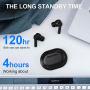 Wireless Earbuds Bluetooth 5.0 Headphones, 120H Playtime Deep Bass Stereo Sound Ear Buds with Microphone IPX5 Waterproof Built-in Dual Mics Headphones with Charging Case for iPhone Samsung Android
