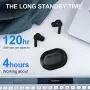 Wireless Earbuds Bluetooth 5.0 Headphones, 120H Playtime Deep Bass Stereo Sound Ear Buds with Microphone IPX5 Waterproof Built-in Dual Mics Headphones with Charging Case for iPhone Samsung Android
