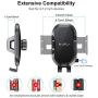 Cup Phone Holder for Car - RAXFLY Adjustable Gooseneck Hands Free Car Cup Holder Phone Mount Universal Compatible with iPhone 11 X XR 7 8 Plus Samsung Note 10 S10 Plus Car Mount Accessories Black