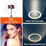 10" Selfie Ring Light with Tripod Stand & Phone Holder & Bluetooth Remote,3 Modes 11 Brightness Levels with 150 LED Bulbs, 6 RGB, LED Ring Light with Stand for Live Stream, Makeup,YouTube