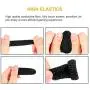 ShiningLove Gaming Finger Sleeve Touchscreen Finger Gloves Conductive Fiber Cap Anti-Sweat Breathable Touch and Sensitive for Mobile Phone Games Black+White