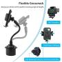 Car Cup Holder Phone Mount, pemsem Adjustable Gooseneck Cell Phone Car Cradle Universal Smartphone Mount for iPhone 11 Pro XS Max Xr X 8 Plus 7 6S Galaxy S10 Plus S9 S8 S7 Pixel LG HTC