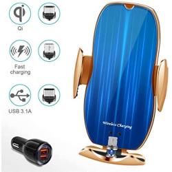 Wireless Car Charger Phone Mount, TopWan 7.5/10W Qi Fast Car Charging Auto-Clamping Car Wireless Charger Air Vent Mount, Compatible iPhone X/11 Series, Galaxy Note10/S Series, All Smartphone