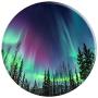 Northern Lights Aurora Borealis Green Purple Phone Stand PopSockets Grip and Stand for Phones and Tablets