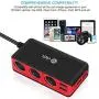 Te-Rich 3-Socket Cigarette Lighter Power Adapter DC Outlet Splitter 6.8A 4 Port USB Car Charger for Cell Phones, Dash Cam, GPS and More (Red) Te-Rich 3-Socket Cigarette Lighter Power Adapter DC Outlet Splitter 6.8A 4 Port USB Car Charger for Cell Phones, Dash Cam, GPS and More (Red)