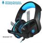 Gaming Headset Earphone 3.5mm Jack with LED Backlit and Mic Stereo Bass Noise Cancelling for Computer Game Player by SENHAI (Blue)