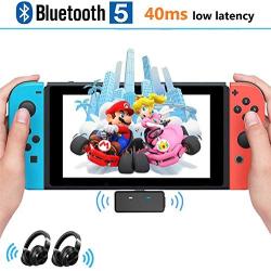 TOKSEL Bluetooth Adapter for Nintendo Switch/Switch Lite PS4 PC, Dual Stream USB C Audio Transmitter Adapter with Low Latency, in-Game Voice Chat Compatible with AirPods PS4 Bose Sony