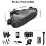 WOTOW Bike Frame Storage Bag, Water Resistant Cycling Reflective Triangle Handlebar Top Tube Bag Under Seat Pouch Strap-On Adjustable Install Position Tool Accessories Pack for Mountain Road Bike