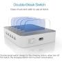 Charging Station for Multiple Devices MSTJRY 5 Port Multi USB Charger Station with Power Switch for Cell Phone Tablets (White, 5 Mixed Short Cables Included)
