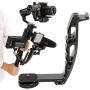 FOTOWELT Dual Handle Grip Transmount Compatible for DJI Ronin-s Zhiyun Crane 2, Video Monitor Microphone Mount Adapter for Zhiyun Moza DJI Handheld Gimbal Stabilizer, Ronin-s Accessories