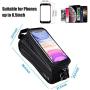 TOOVREN Bike Phone Bag Bike Front Frame Mount Bag,Cycling Waterproof Top Tube Handlebar Bag Bicycle Accessories with Touch Screen Holder Case Compatible with Phones Below 6.5 Inch iPhone 11 X XR 7/8